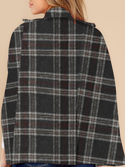 New In Women's Plaid Winter Cape Coat(Buy 2 Free Shipping)