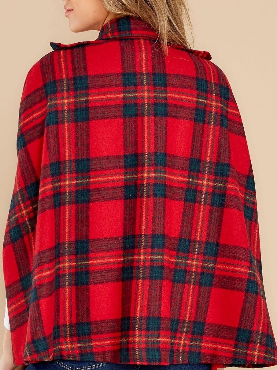 New In Women's Plaid Winter Cape Coat(Buy 2 Free Shipping)