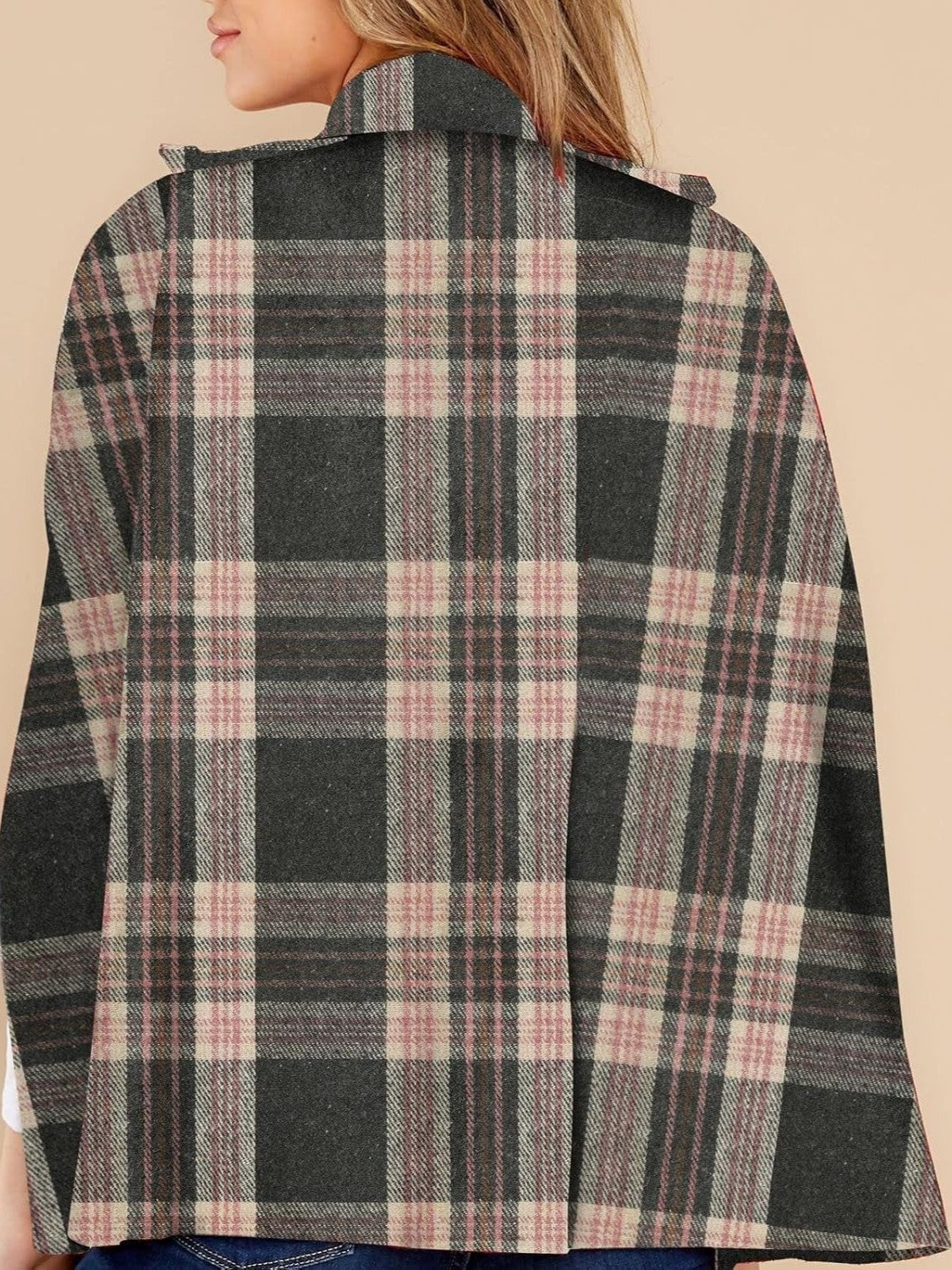 New In Women's Plaid Winter Cape Coat(Buy 2 Free Shipping)