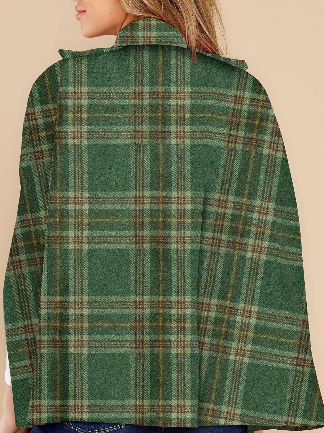 New In Women's Plaid Winter Cape Coat(Buy 2 Free Shipping)