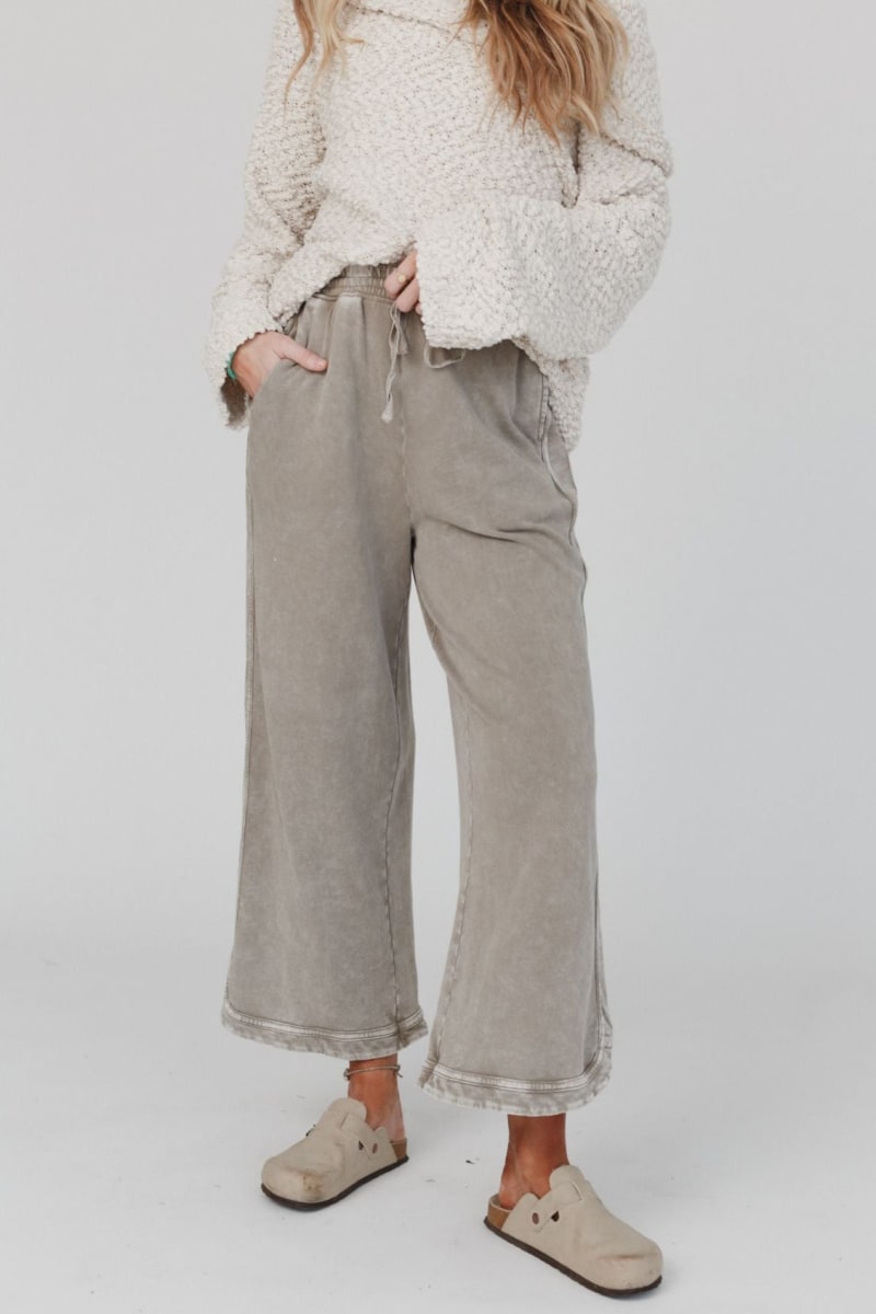 So Comfy Wide Leg Pant Cropped Length
