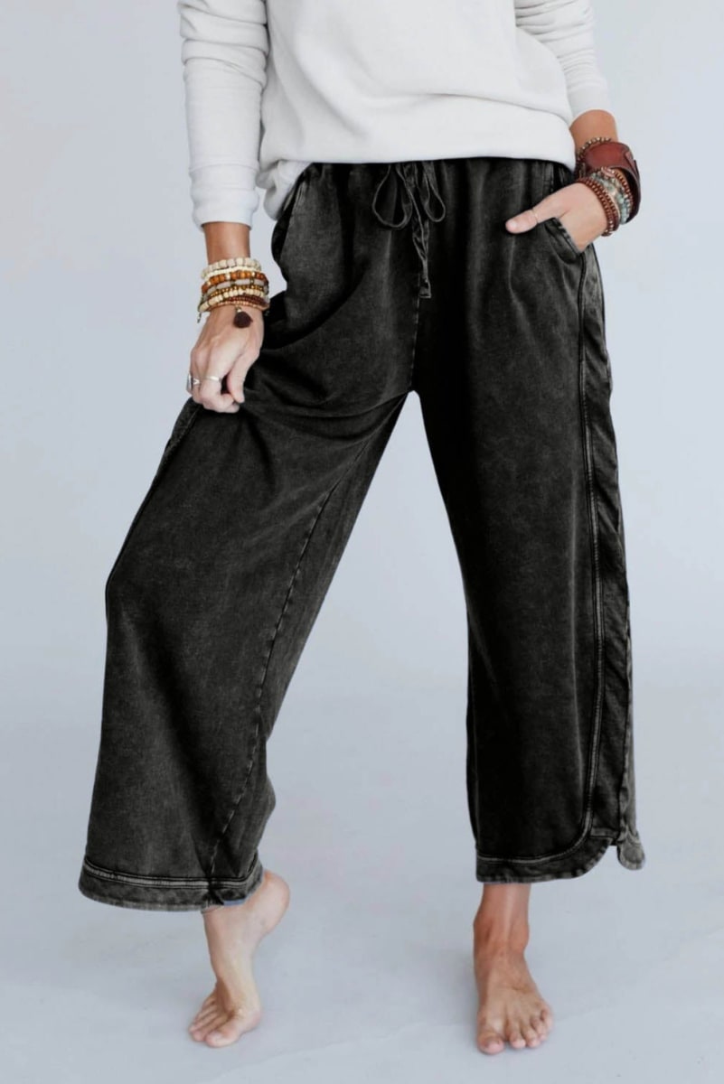 So Comfy Wide Leg Pant Cropped Length