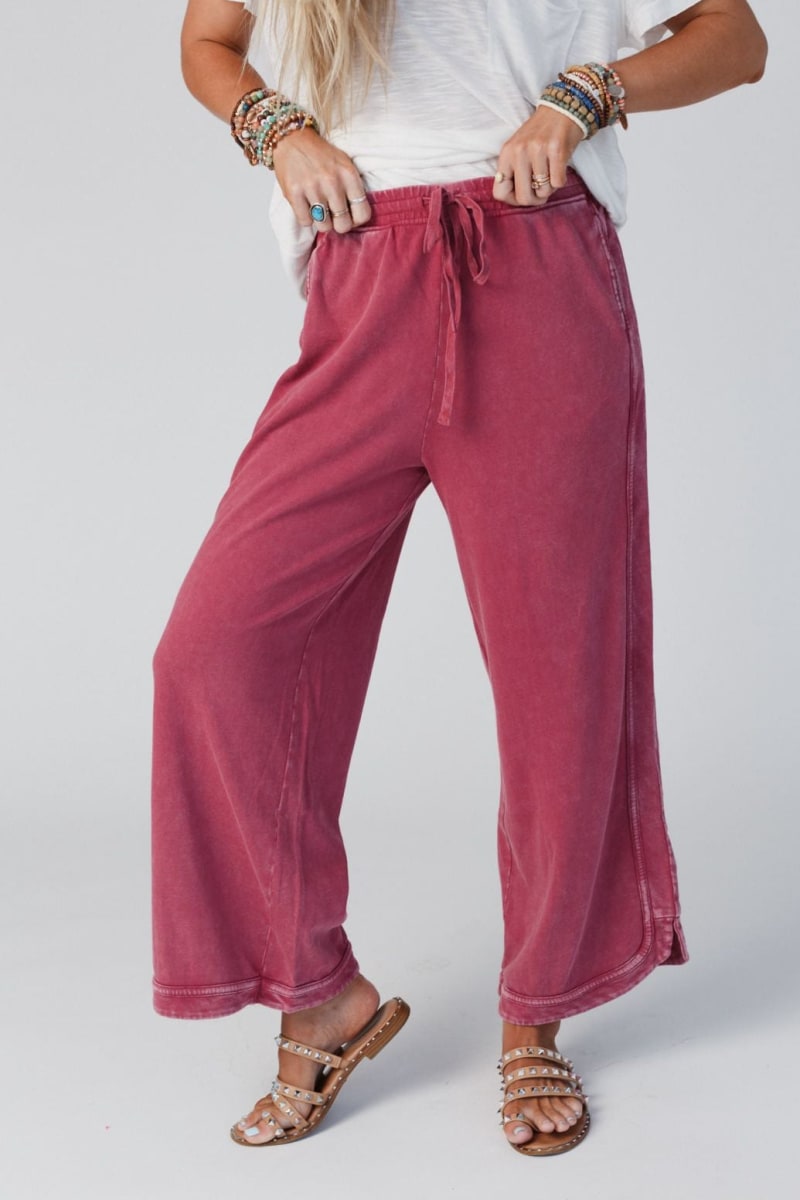 So Comfy Wide Leg Pant Cropped Length