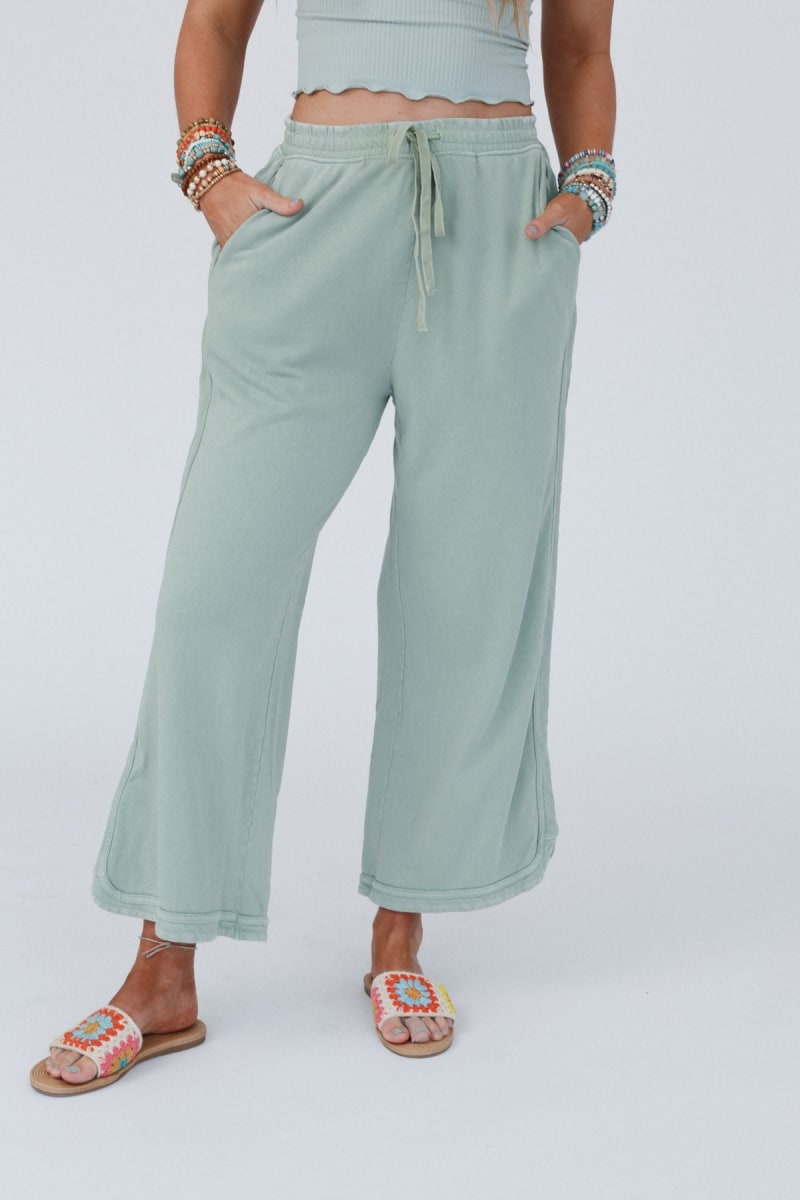 So Comfy Wide Leg Pant Cropped Length